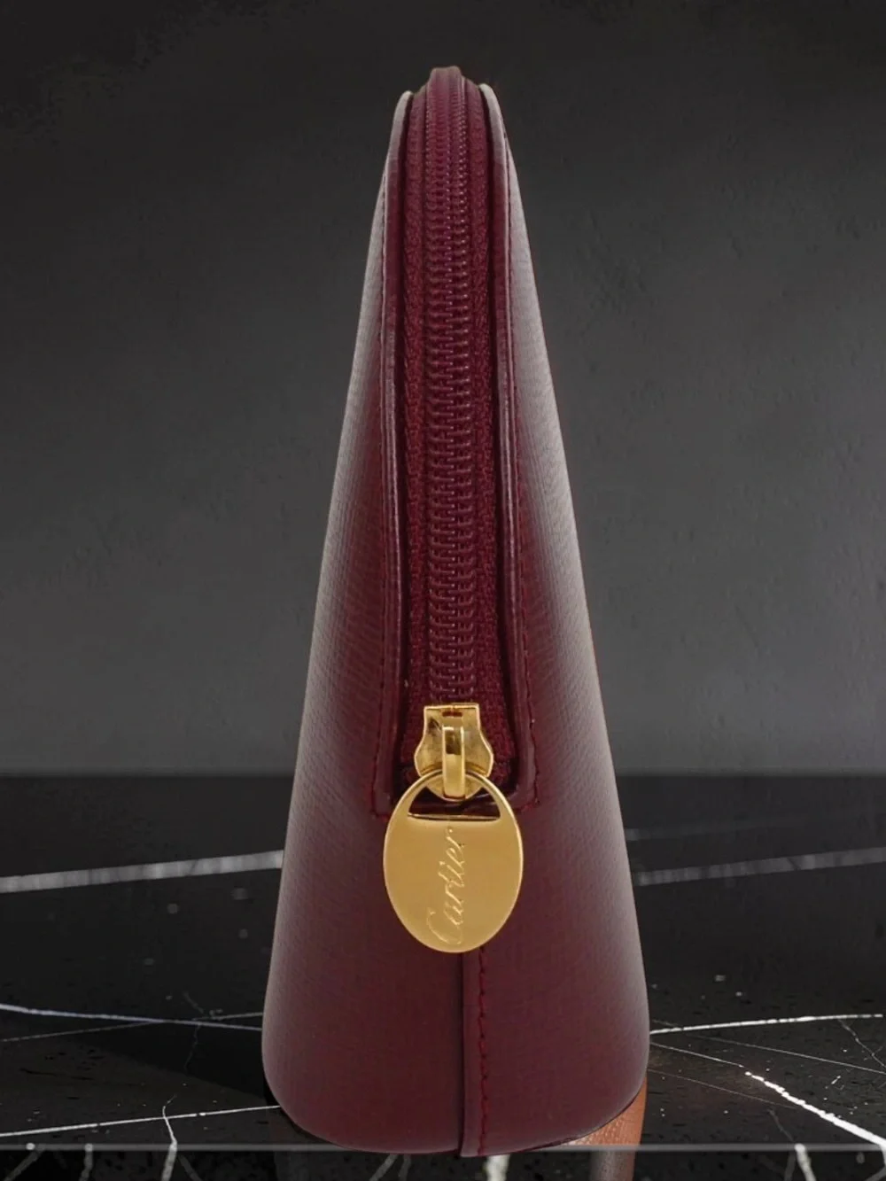 Cartier Must Line Leather Cosmetic Bag- Bordeaux 😍❤️